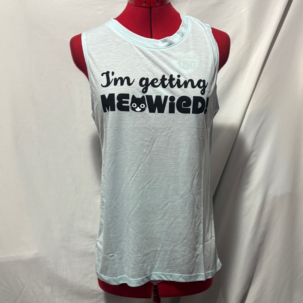 Modern Lux Light Blue Graphic Tank Top